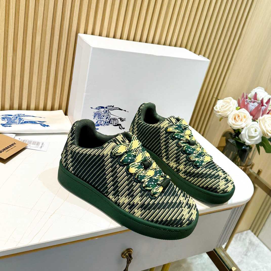 Burberry Check Knit Box Sneakers - DopestKickz