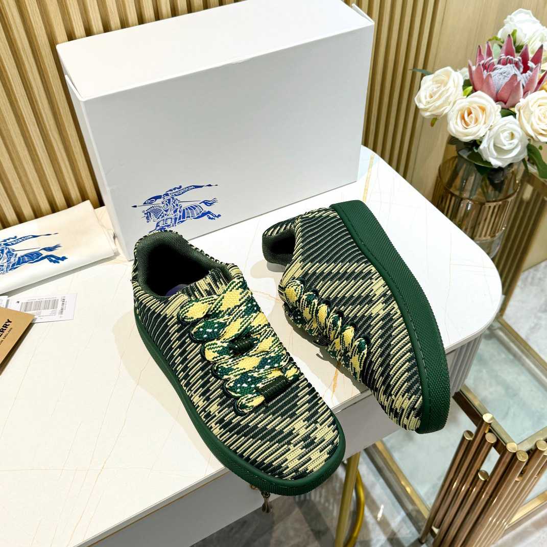 Burberry Check Knit Box Sneakers - DopestKickz