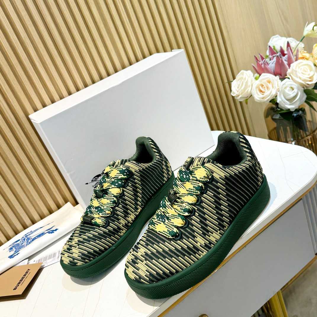 Burberry Check Knit Box Sneakers - DopestKickz