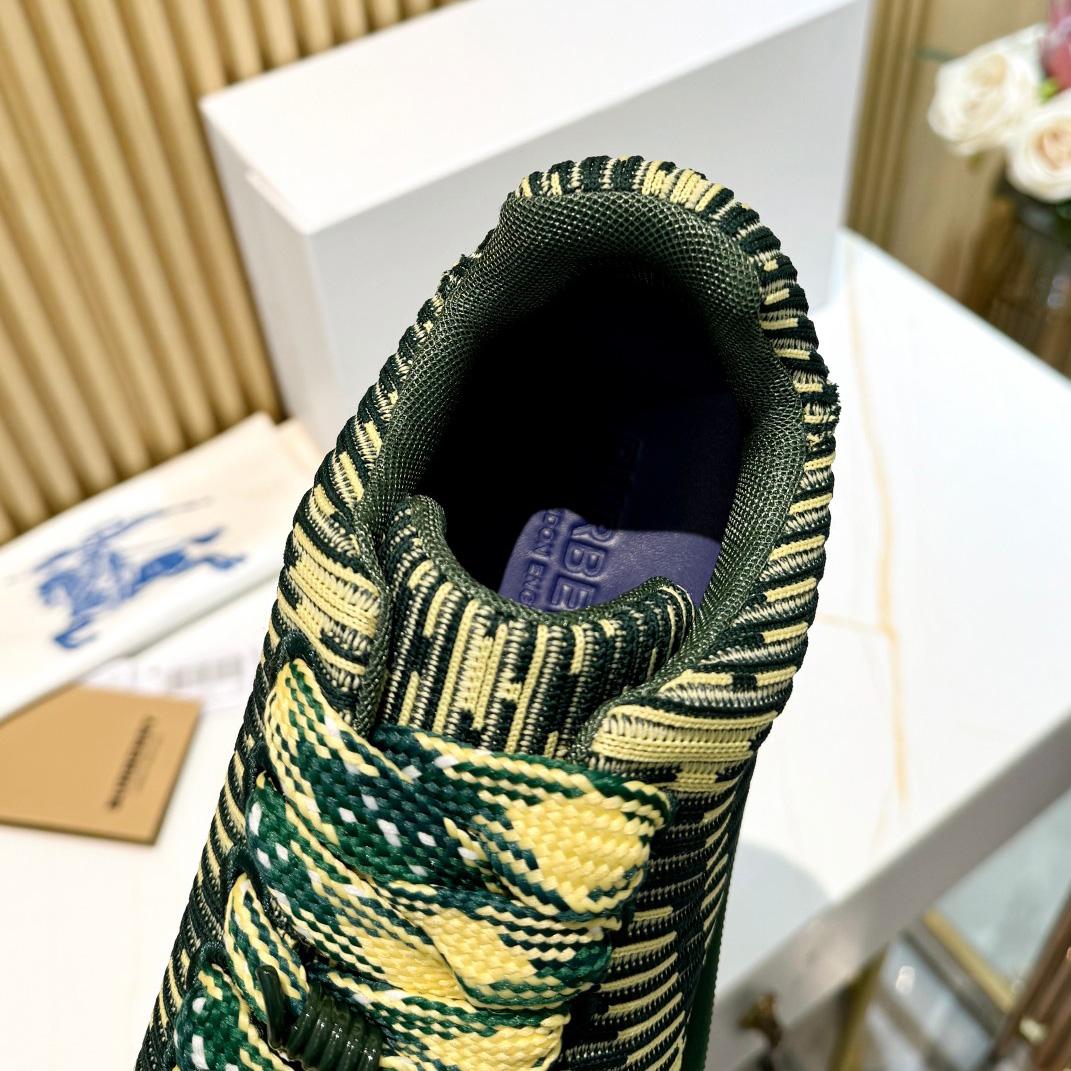 Burberry Check Knit Box Sneakers - DopestKickz