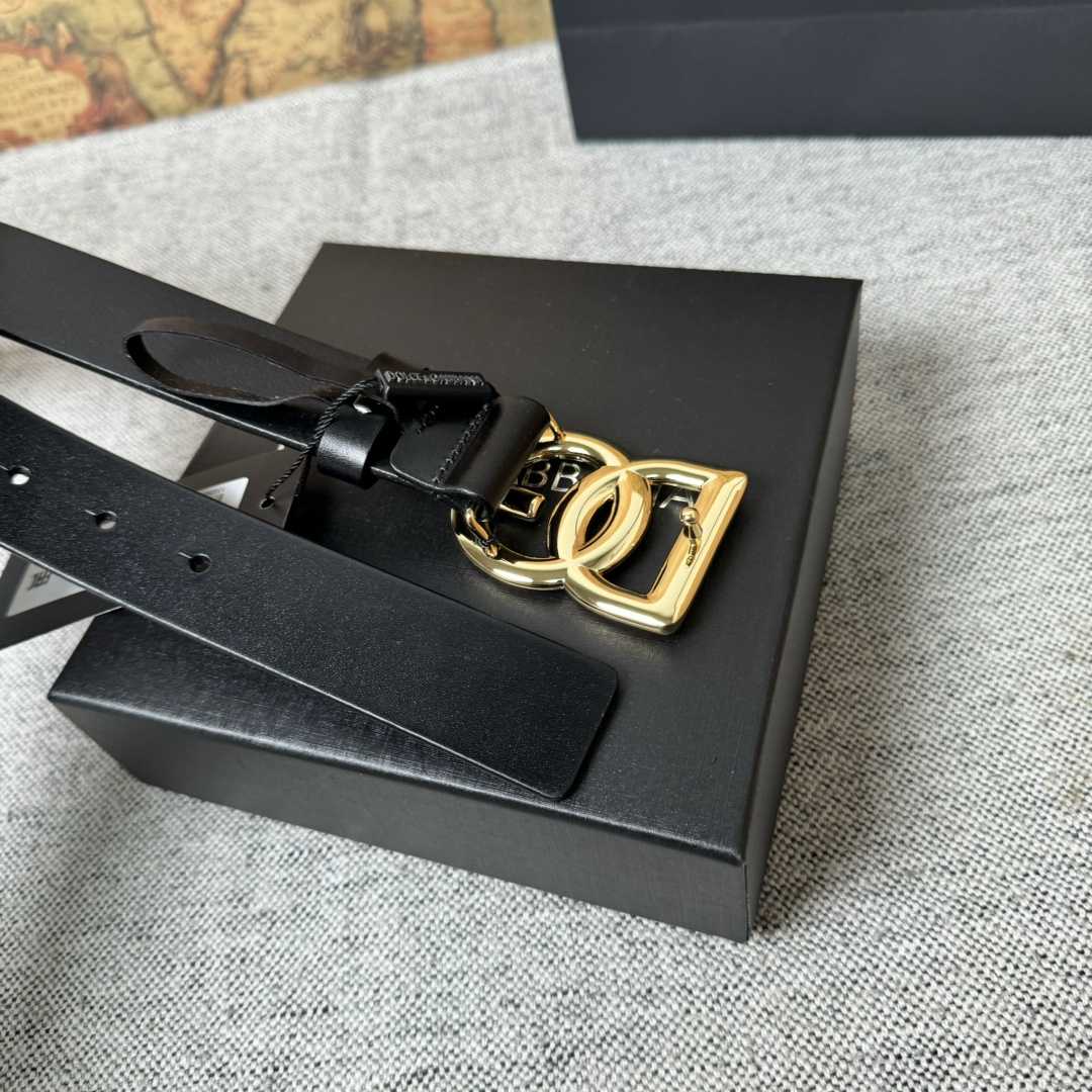Dolce & Gabbana DG Logo-buckle Leather Belt   35mm - DopestKickz