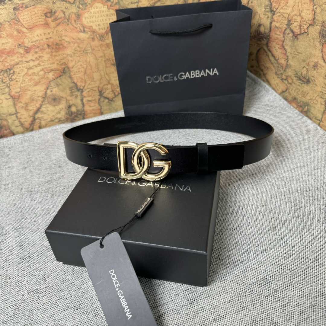 Dolce & Gabbana DG Logo-buckle Leather Belt   35mm - DopestKickz