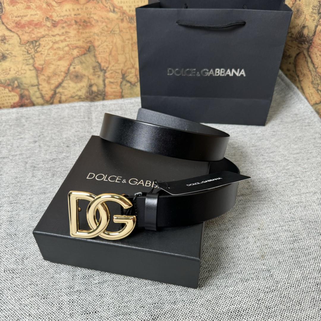 Dolce & Gabbana DG Logo-buckle Leather Belt   35mm - DopestKickz