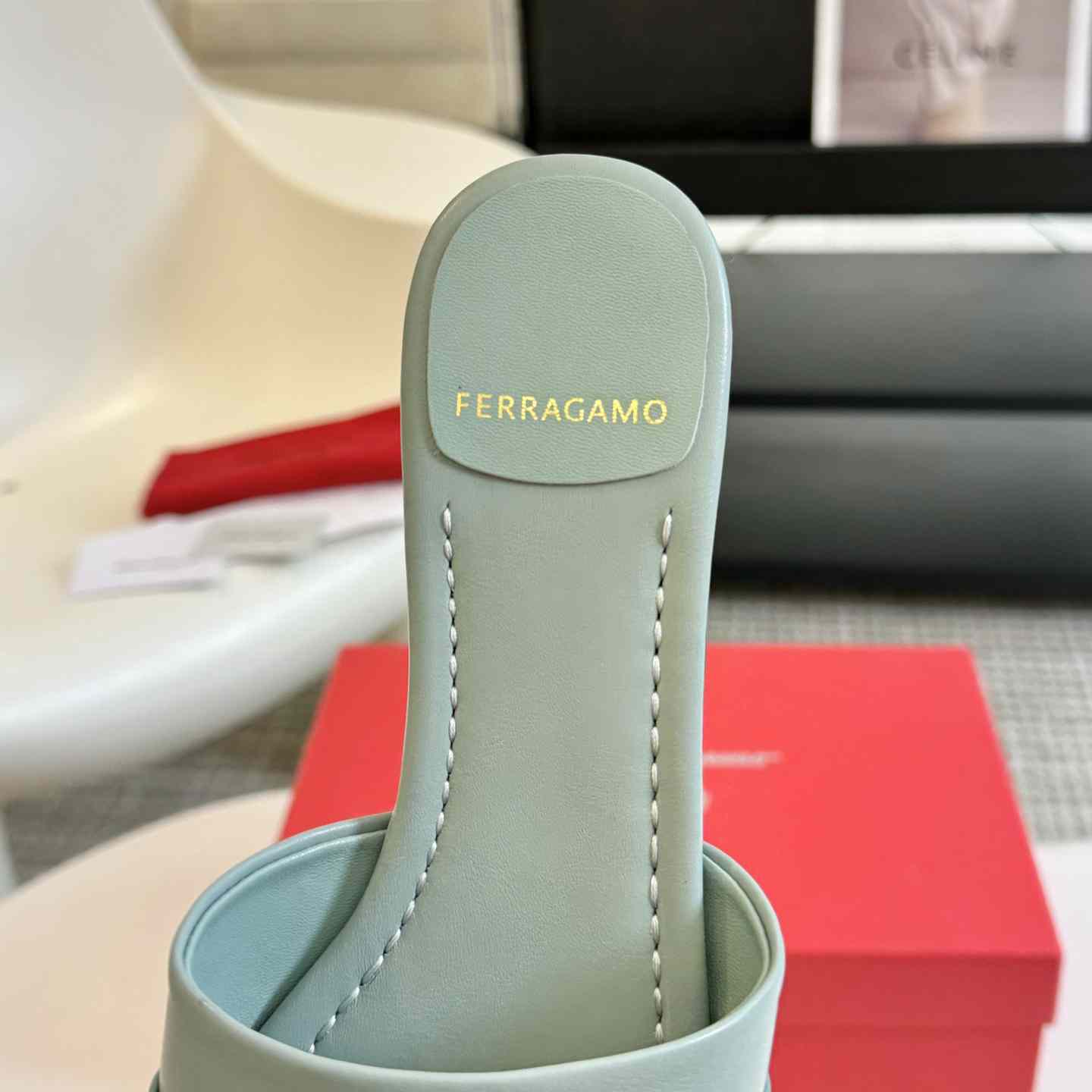 Ferragamo Women's Flat Slide With Gancini Ornament - DopestKickz