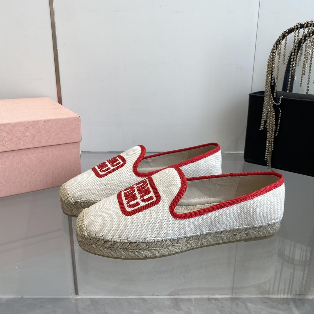 Miu Miu Cotton Drill Espadrilles - DopestKickz