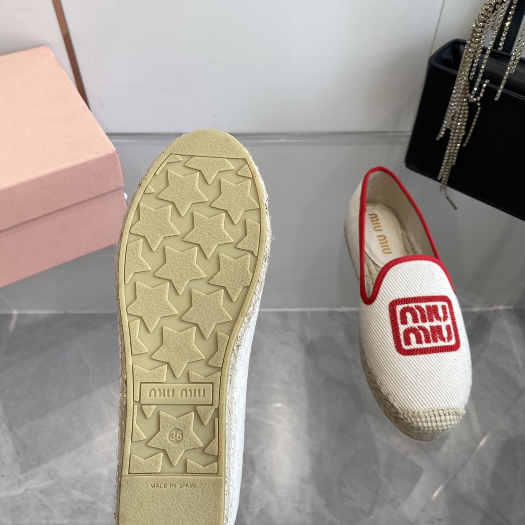 Miu Miu Cotton Drill Espadrilles - DopestKickz