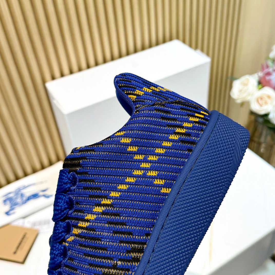 Burberry Check Knit Box Sneakers - DopestKickz