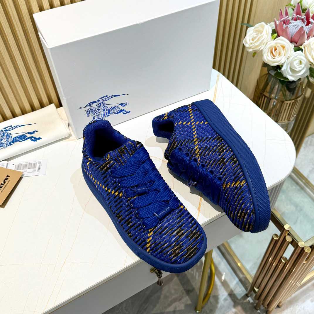 Burberry Check Knit Box Sneakers - DopestKickz