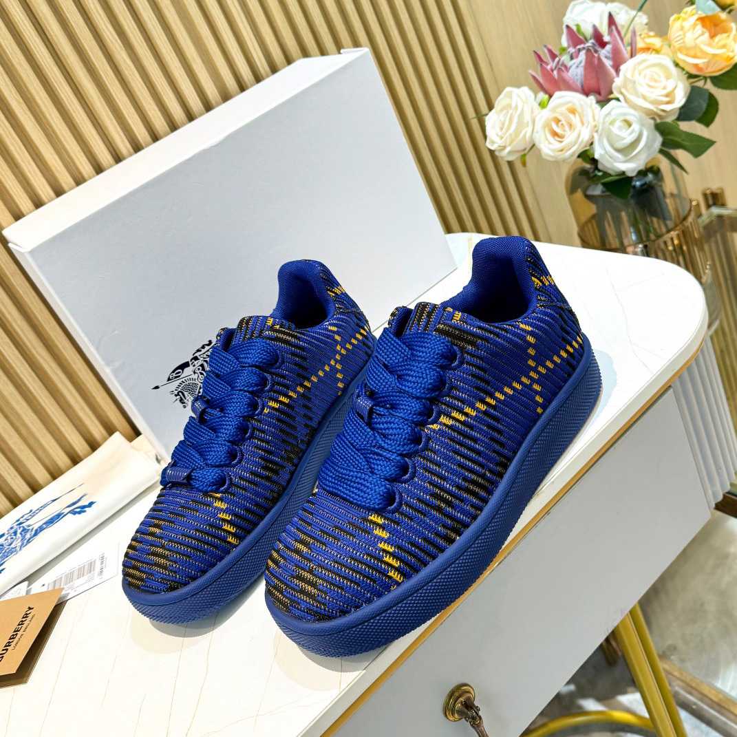 Burberry Check Knit Box Sneakers - DopestKickz