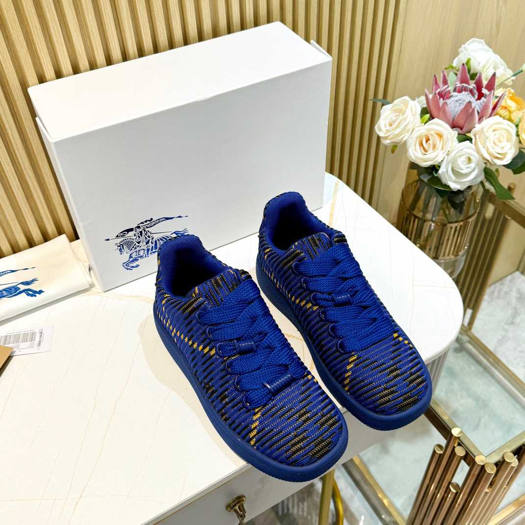 Burberry Check Knit Box Sneakers - DopestKickz