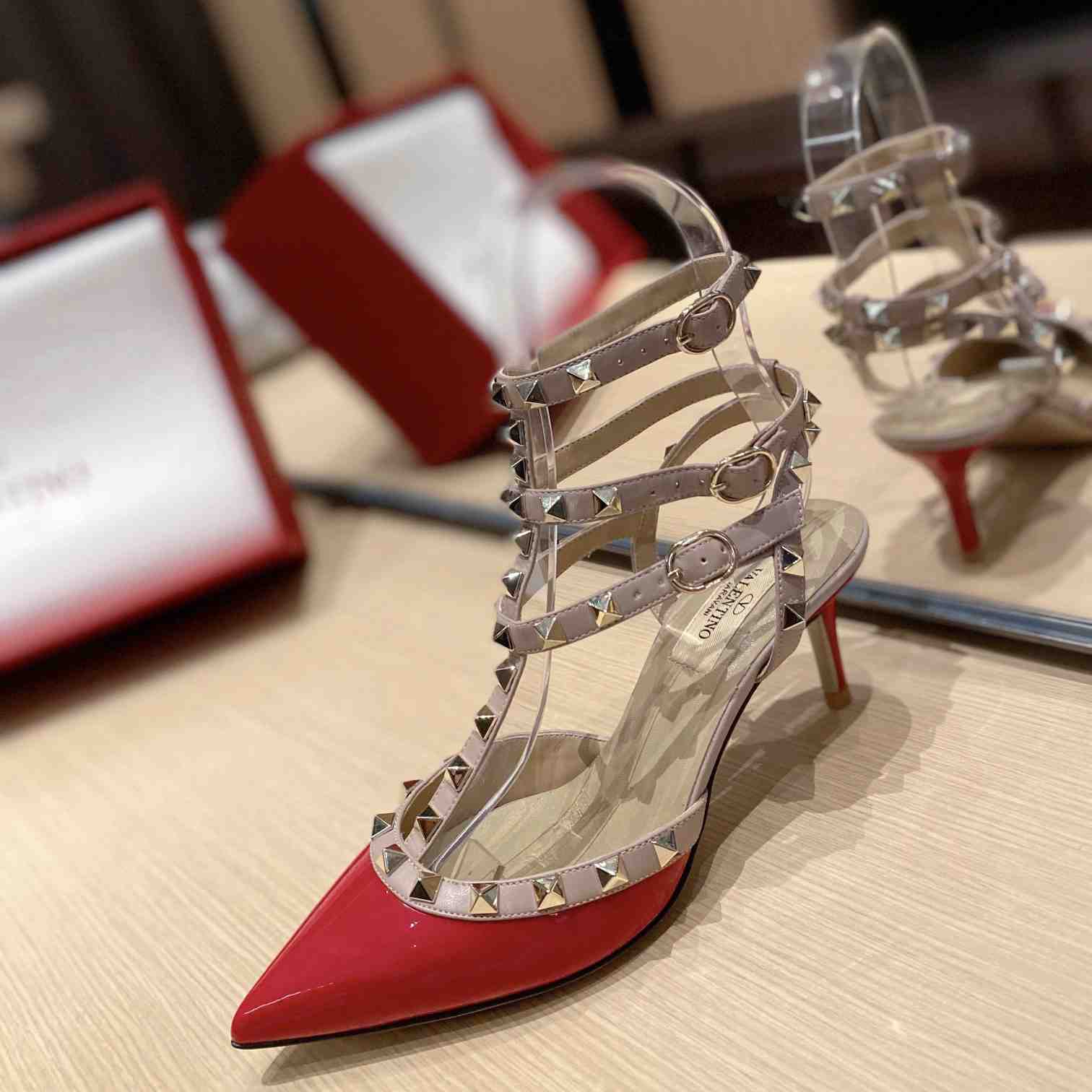 Valenti Garavani Rockstud 65mm Caged Pumps - DopestKickz