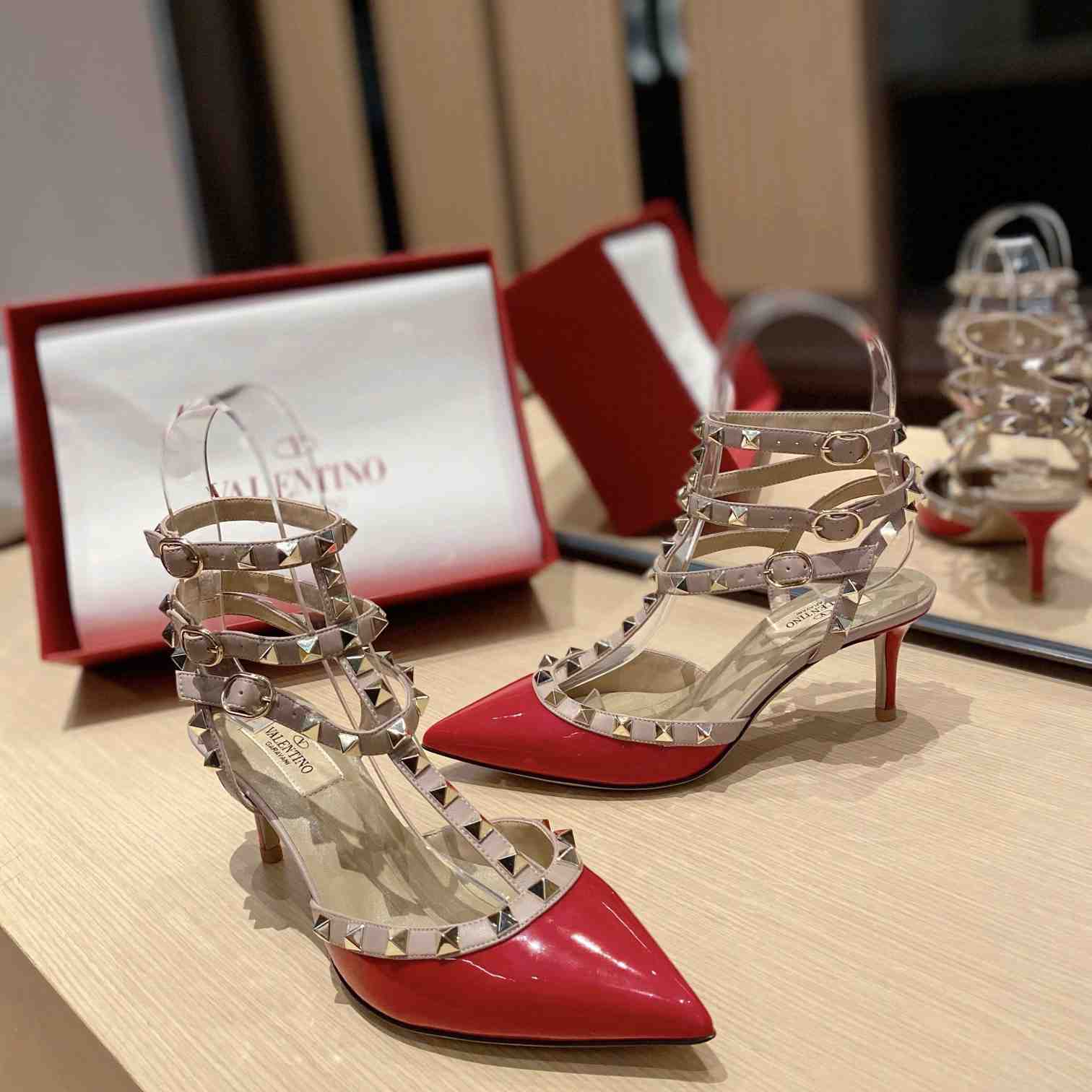 Valenti Garavani Rockstud 65mm Caged Pumps - DopestKickz