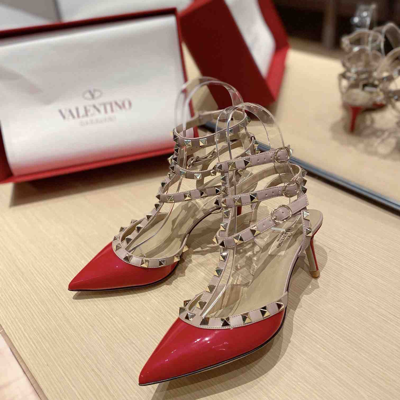 Valenti Garavani Rockstud 65mm Caged Pumps - DopestKickz