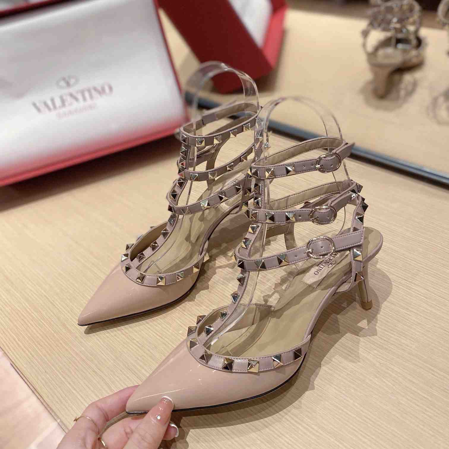 Valenti Garavani Rockstud 65mm Caged Pumps - DopestKickz