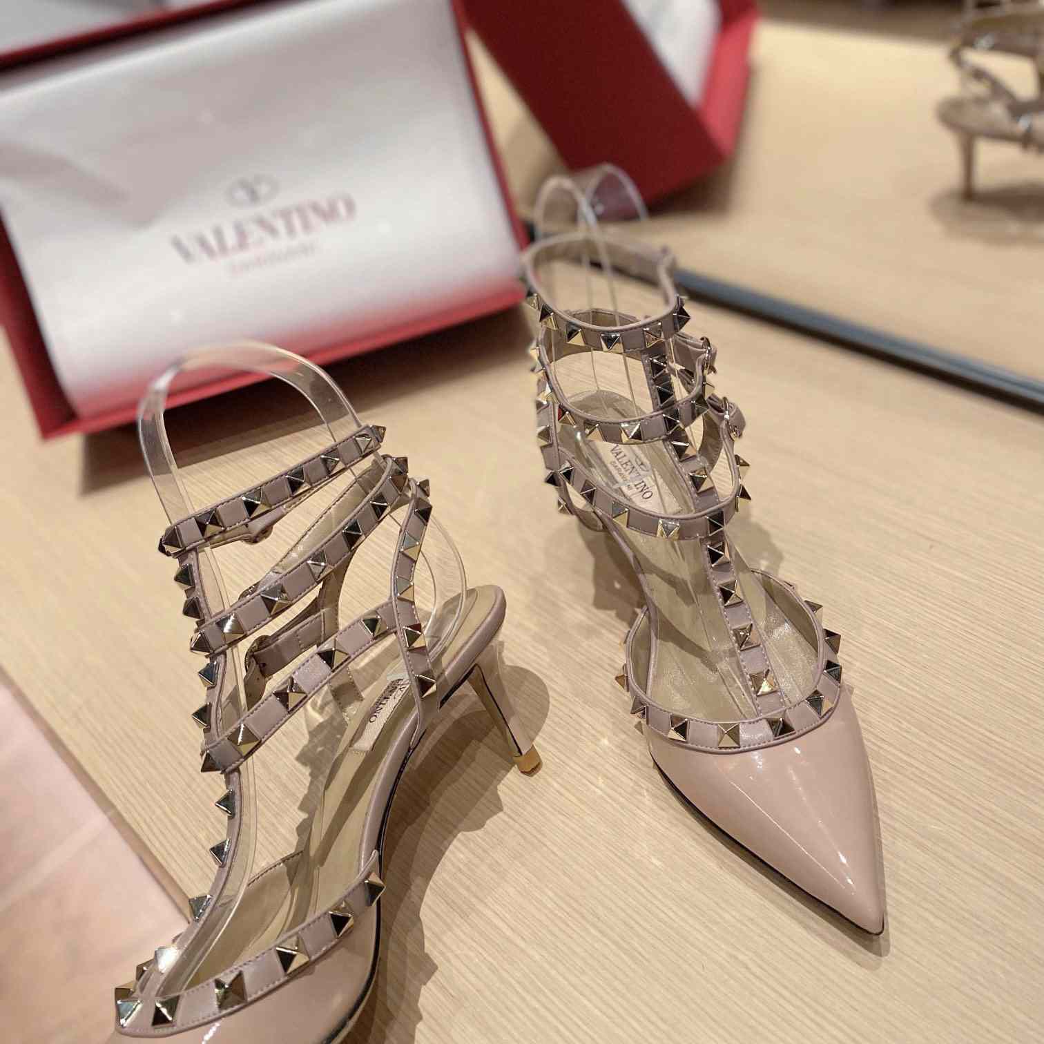 Valenti Garavani Rockstud 65mm Caged Pumps - DopestKickz