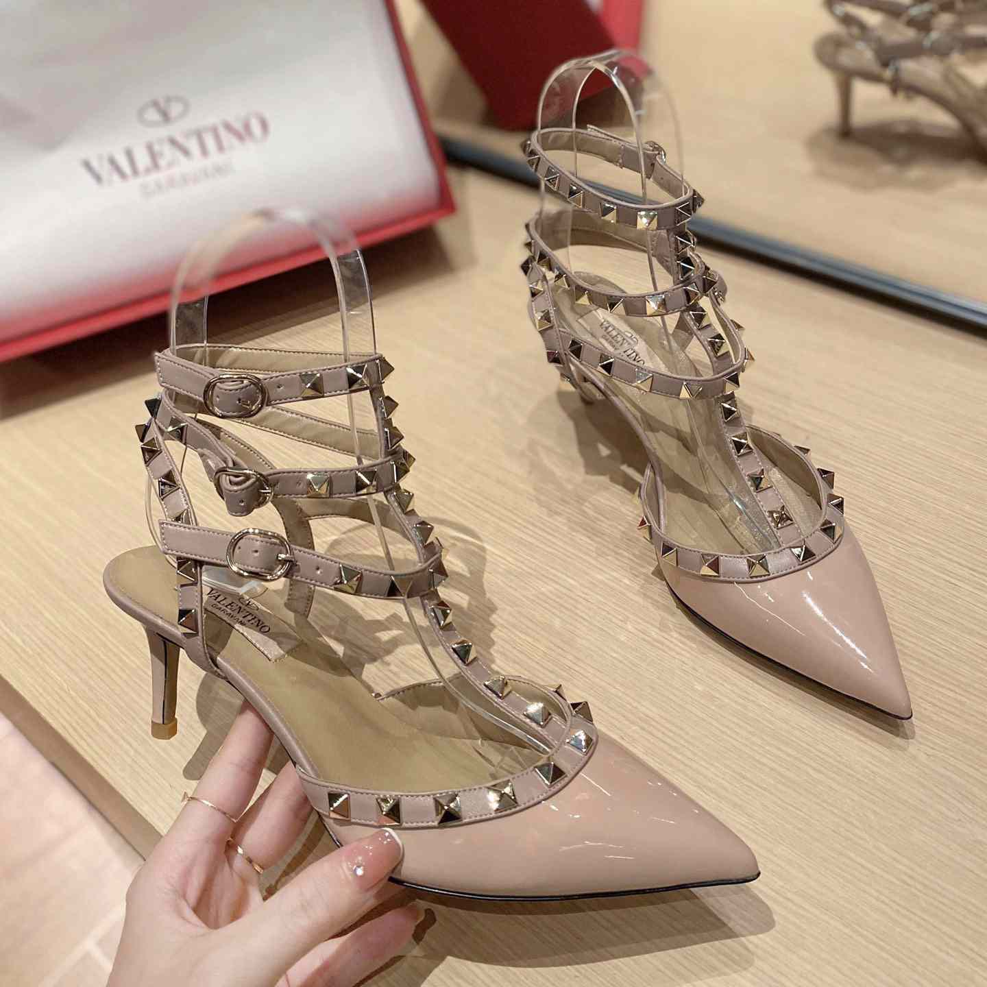 Valenti Garavani Rockstud 65mm Caged Pumps - DopestKickz