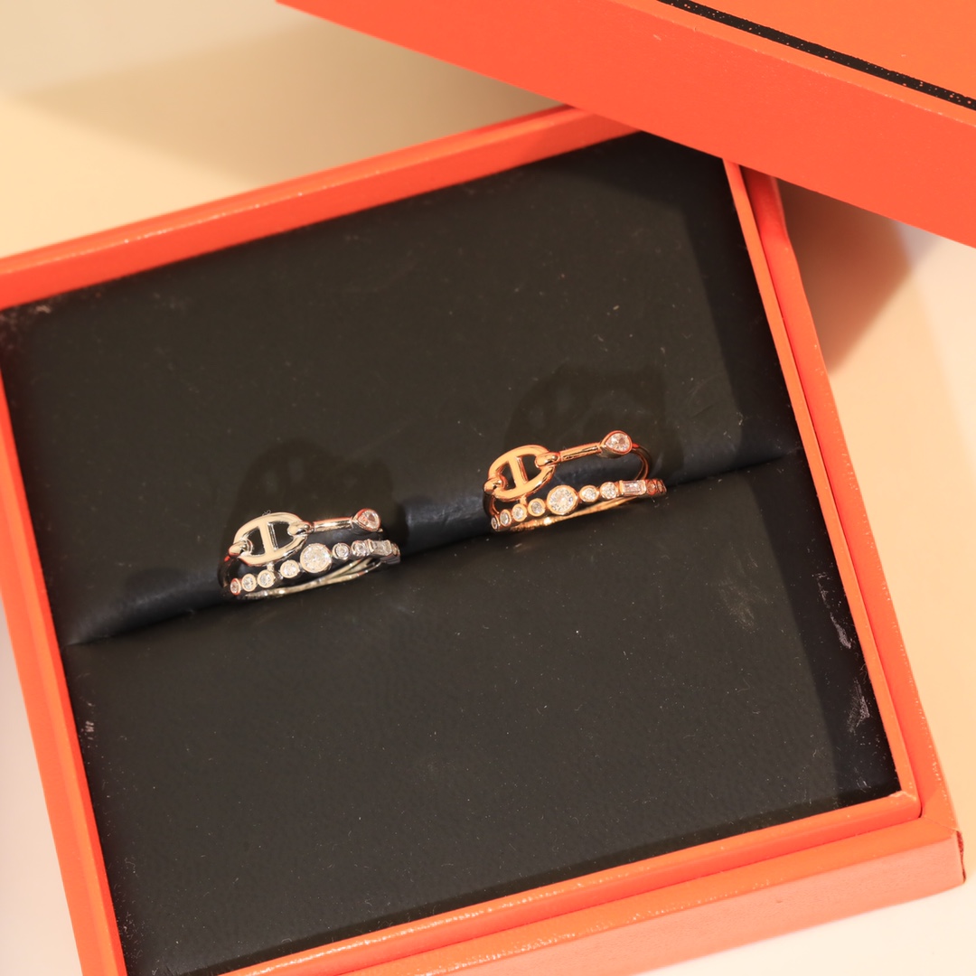 Hermes Chaine d'ancre Chaos Fancy Ring - DopestKickz