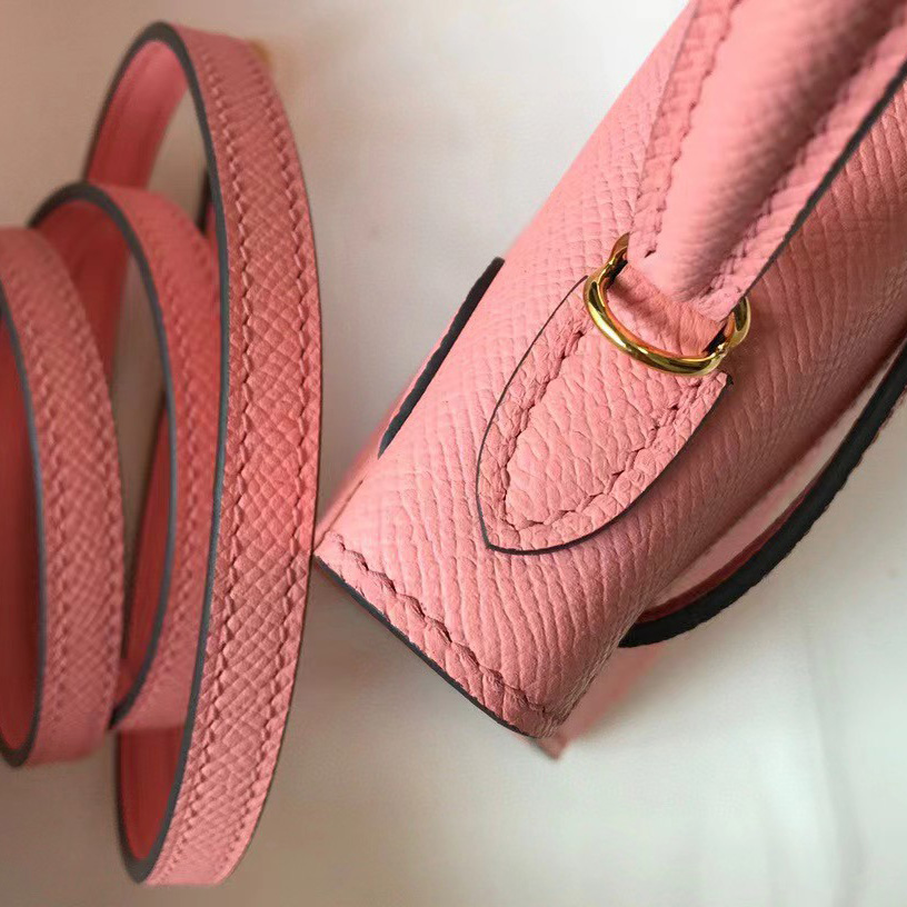 Hermes HM Kelly Mini 20 pink Epsom Gold Hardware （19-13-6.5cm） - DopestKickz