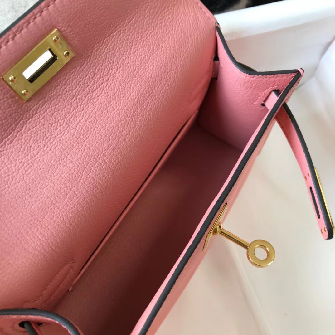 Hermes HM Kelly Mini 20 pink Epsom Gold Hardware （19-13-6.5cm） - DopestKickz