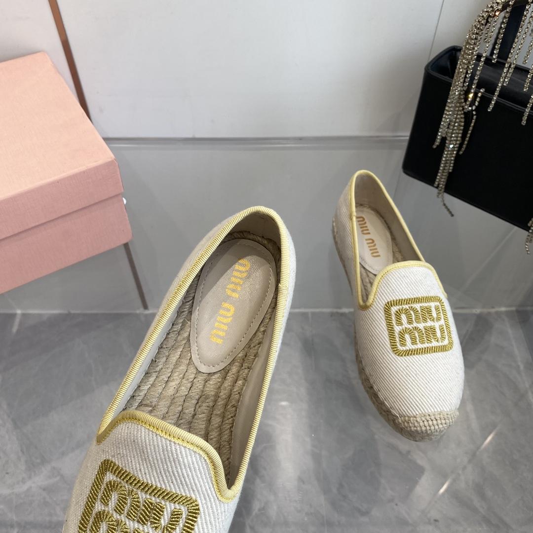 Miu Miu Cotton Drill Espadrilles - DopestKickz