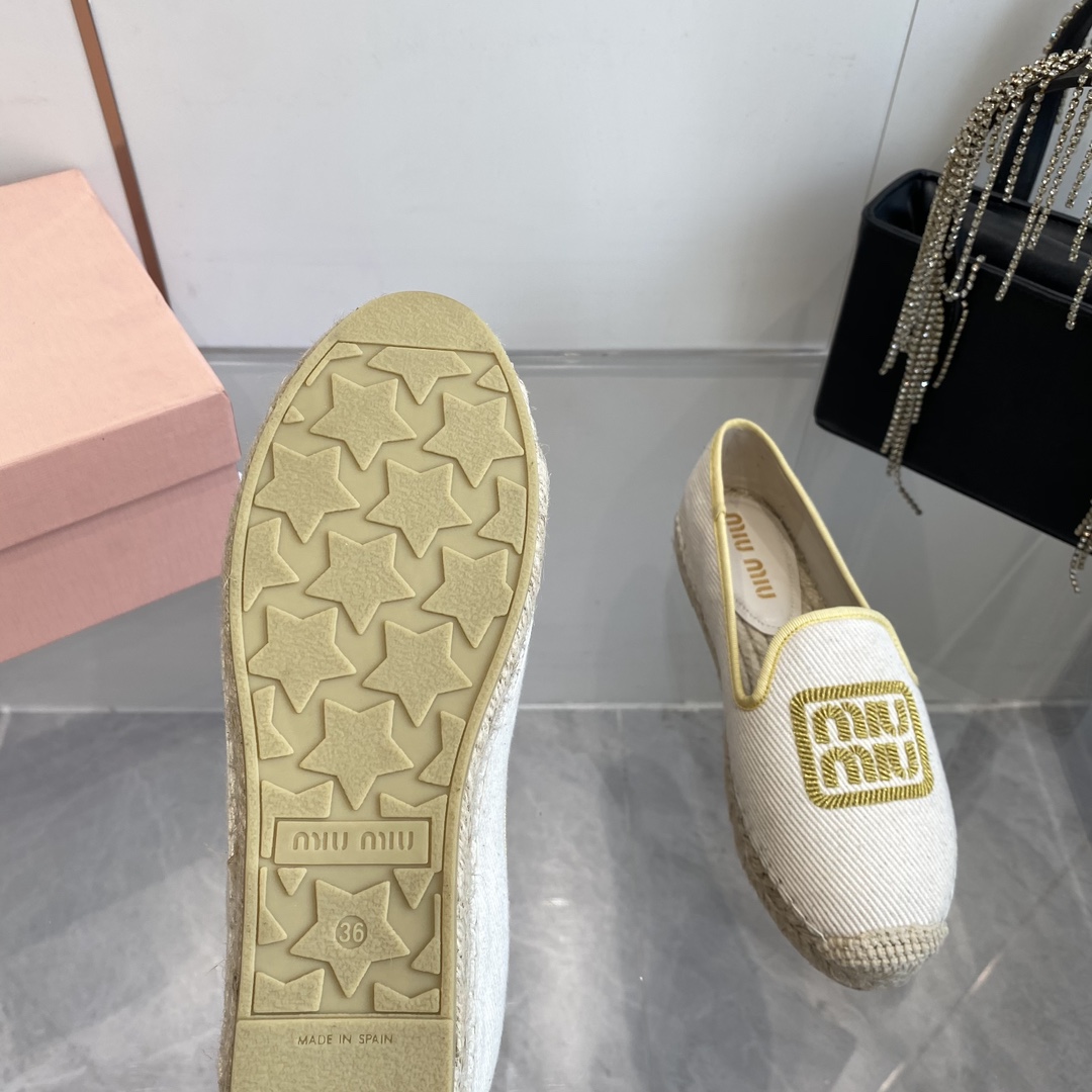 Miu Miu Cotton Drill Espadrilles - DopestKickz