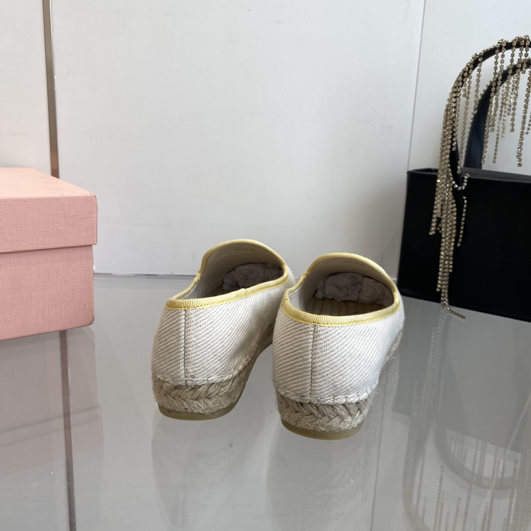 Miu Miu Cotton Drill Espadrilles - DopestKickz