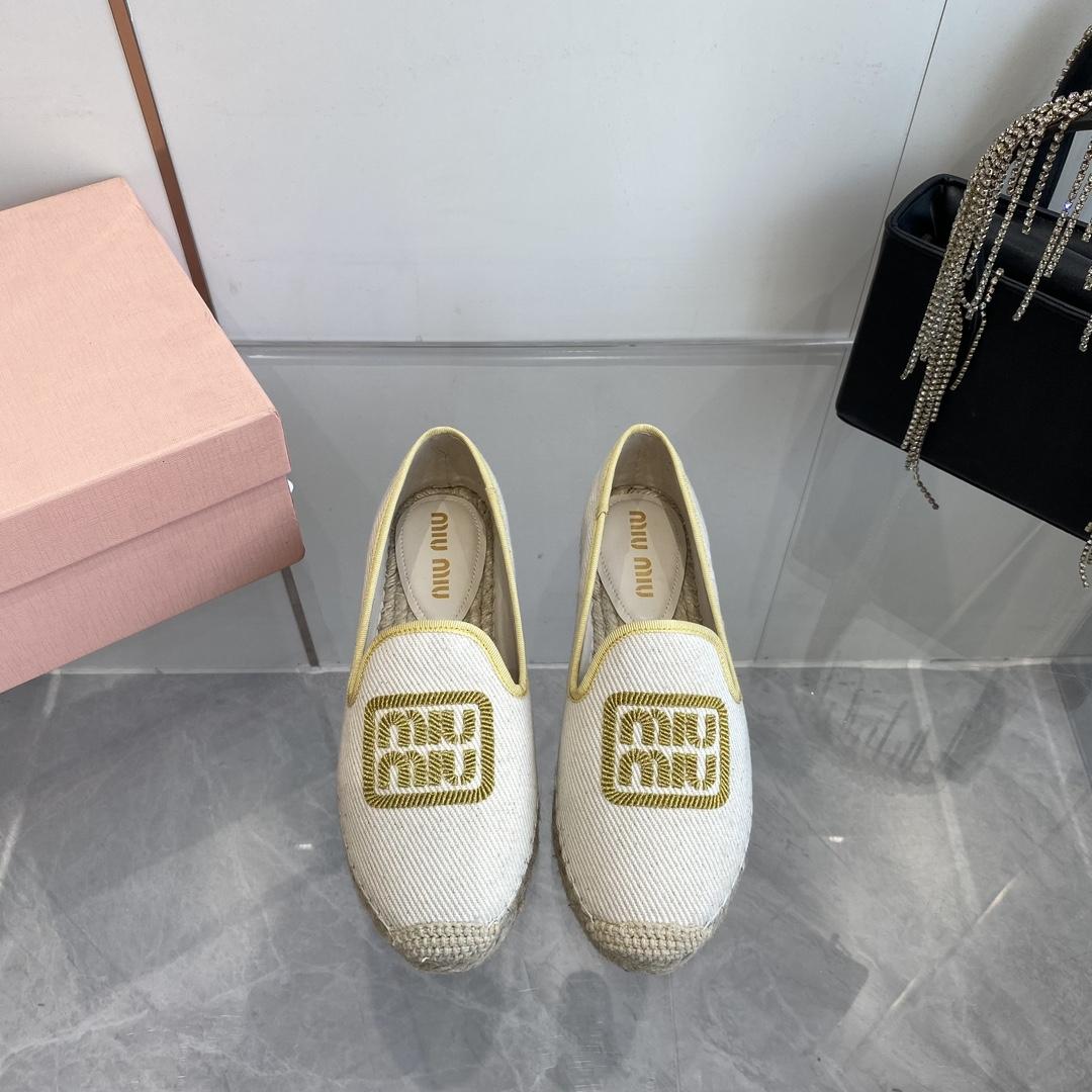 Miu Miu Cotton Drill Espadrilles - DopestKickz