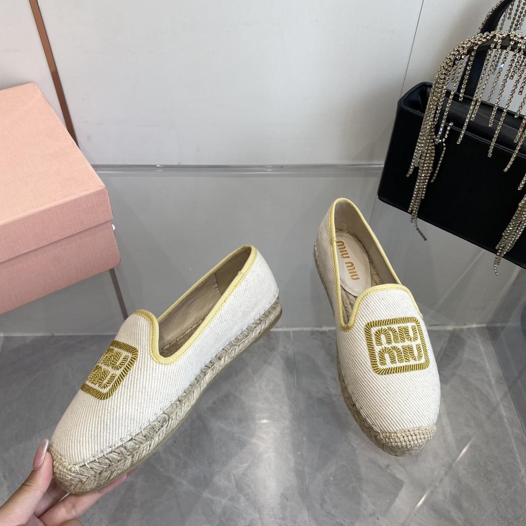 Miu Miu Cotton Drill Espadrilles - DopestKickz