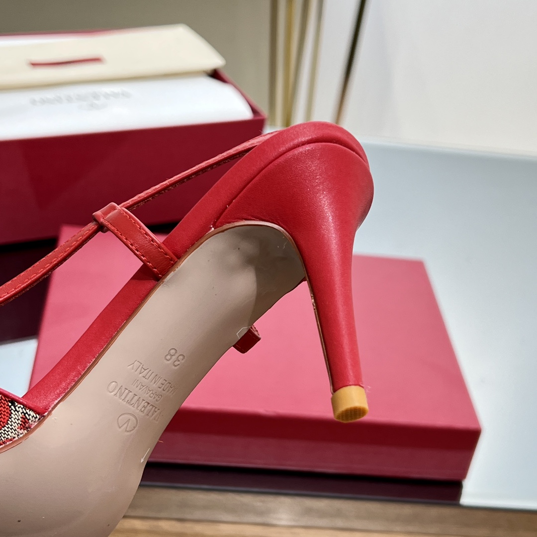 Valenti VLogo Signature Slingback Pump In Toile Iconographe 80mm - DopestKickz