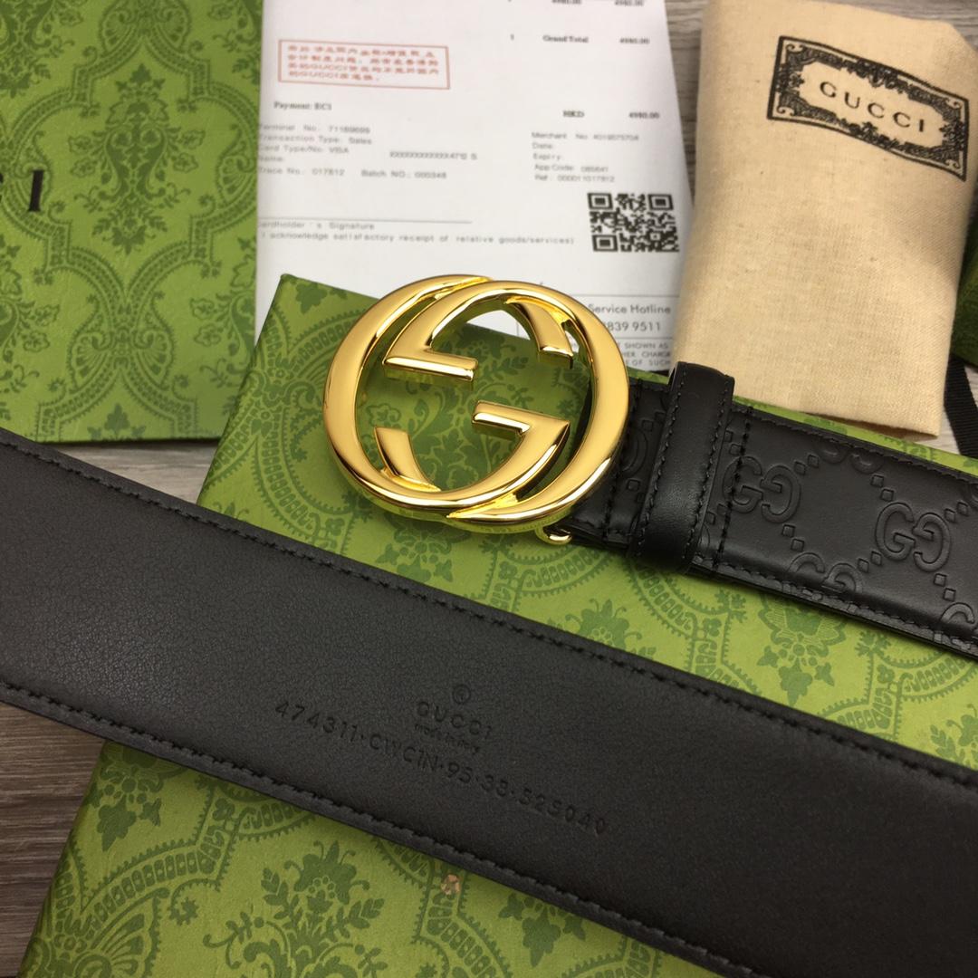 Gucci Leather Belt  40mm - DopestKickz