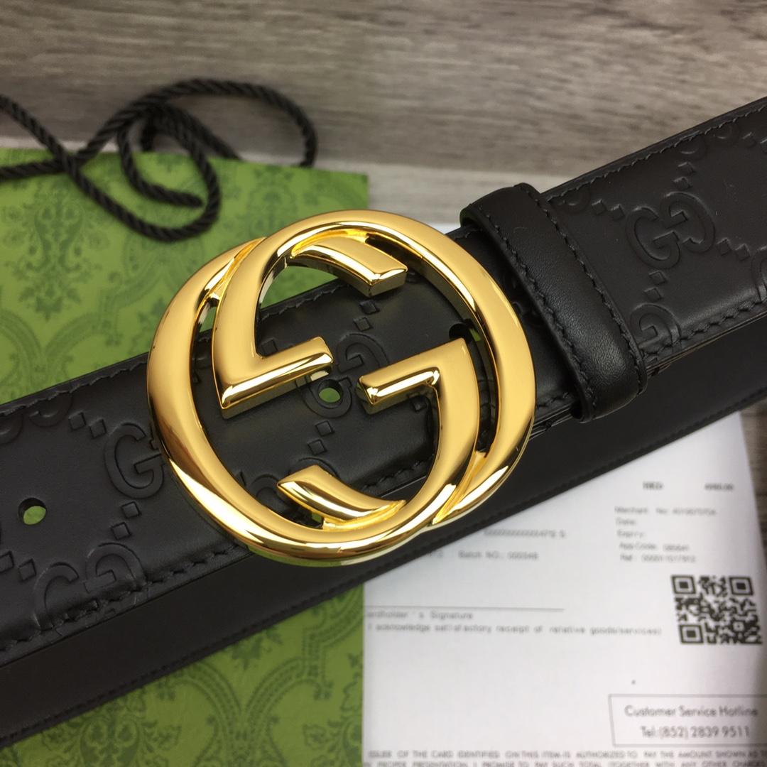 Gucci Leather Belt  40mm - DopestKickz