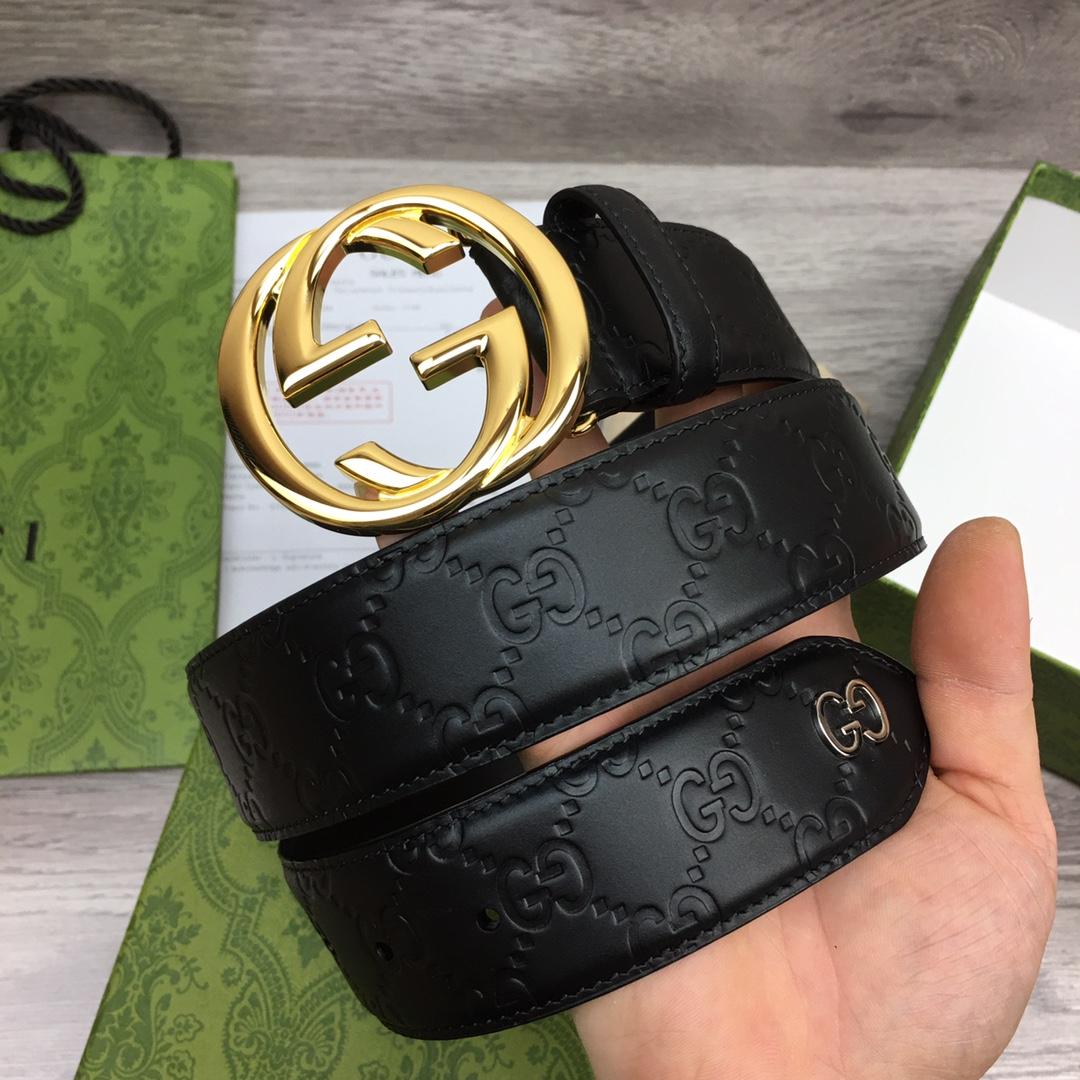 Gucci Leather Belt  40mm - DopestKickz