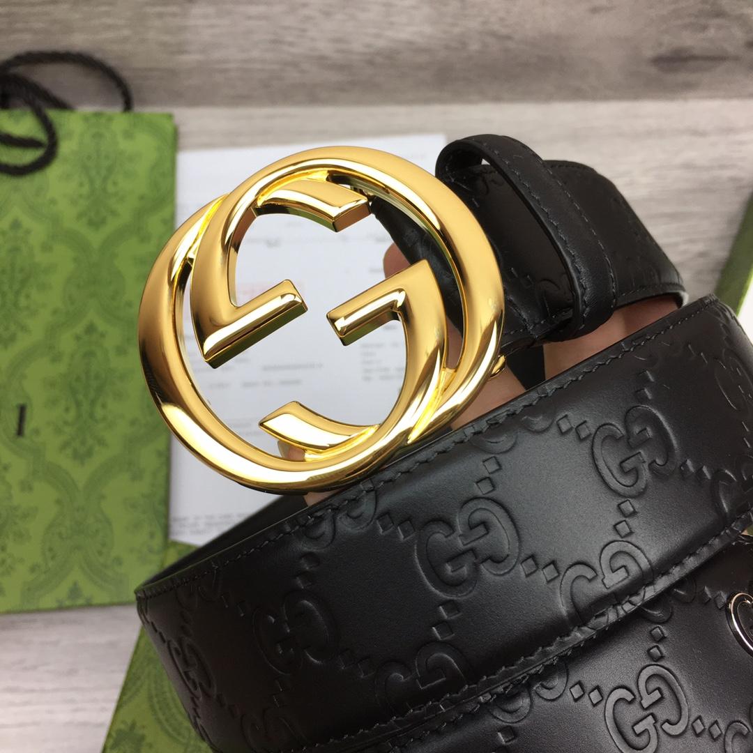 Gucci Leather Belt  40mm - DopestKickz