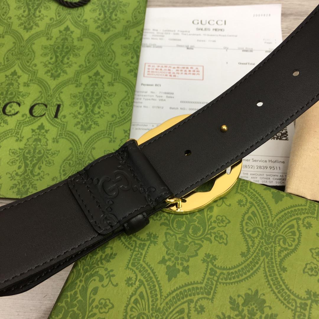 Gucci Leather Belt  40mm - DopestKickz
