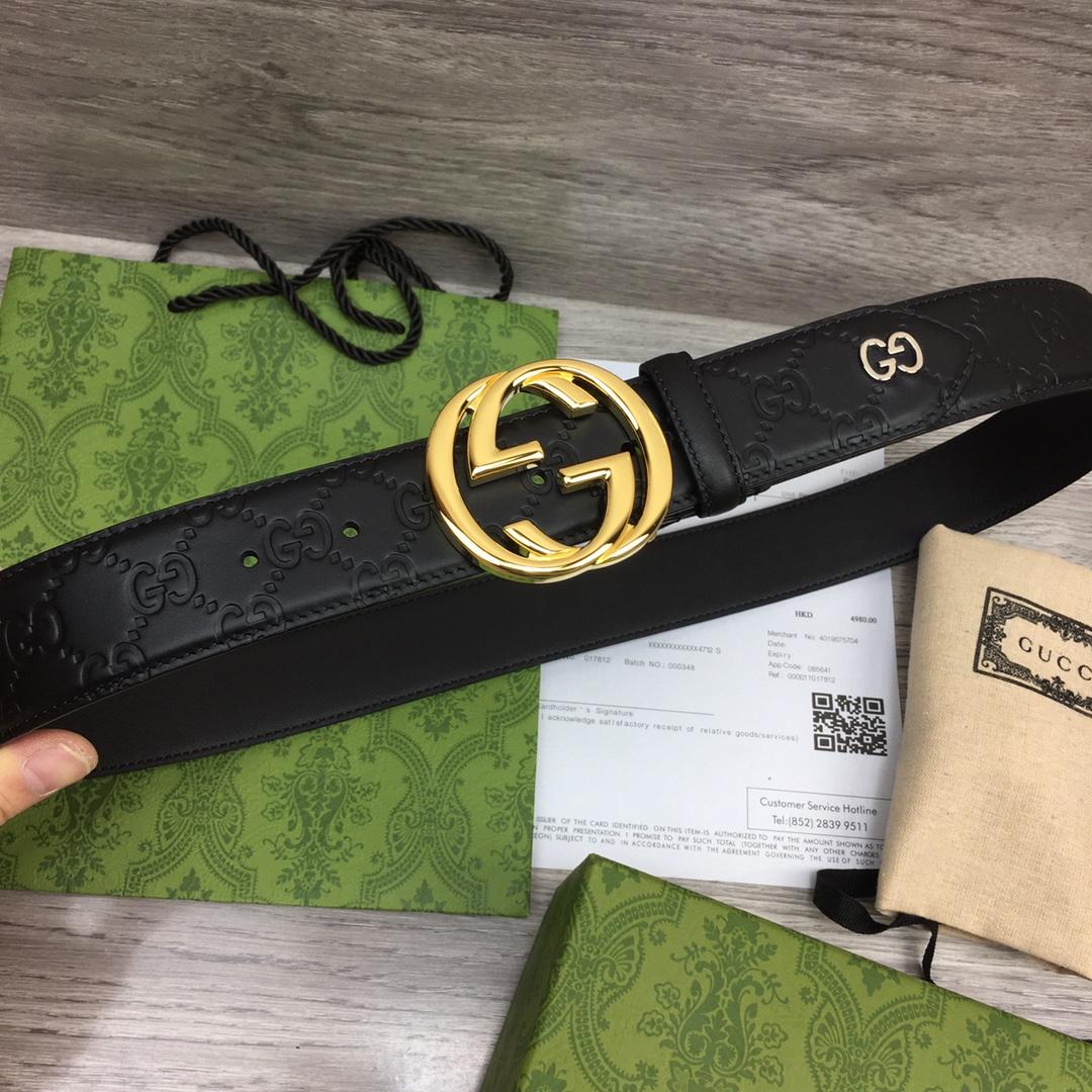 Gucci Leather Belt  40mm - DopestKickz