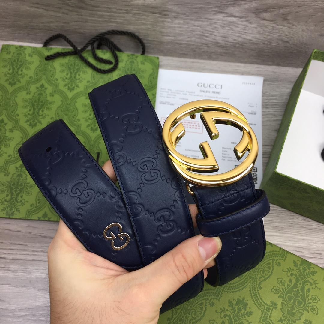 Gucci Leather Belt  40mm - DopestKickz