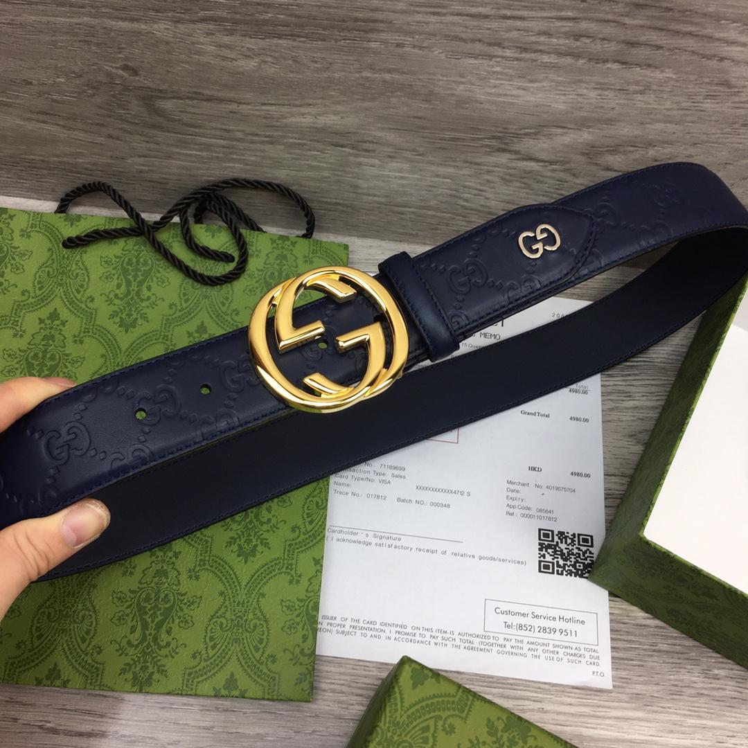 Gucci Leather Belt  40mm - DopestKickz