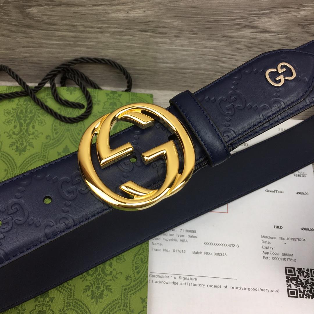 Gucci Leather Belt  40mm - DopestKickz