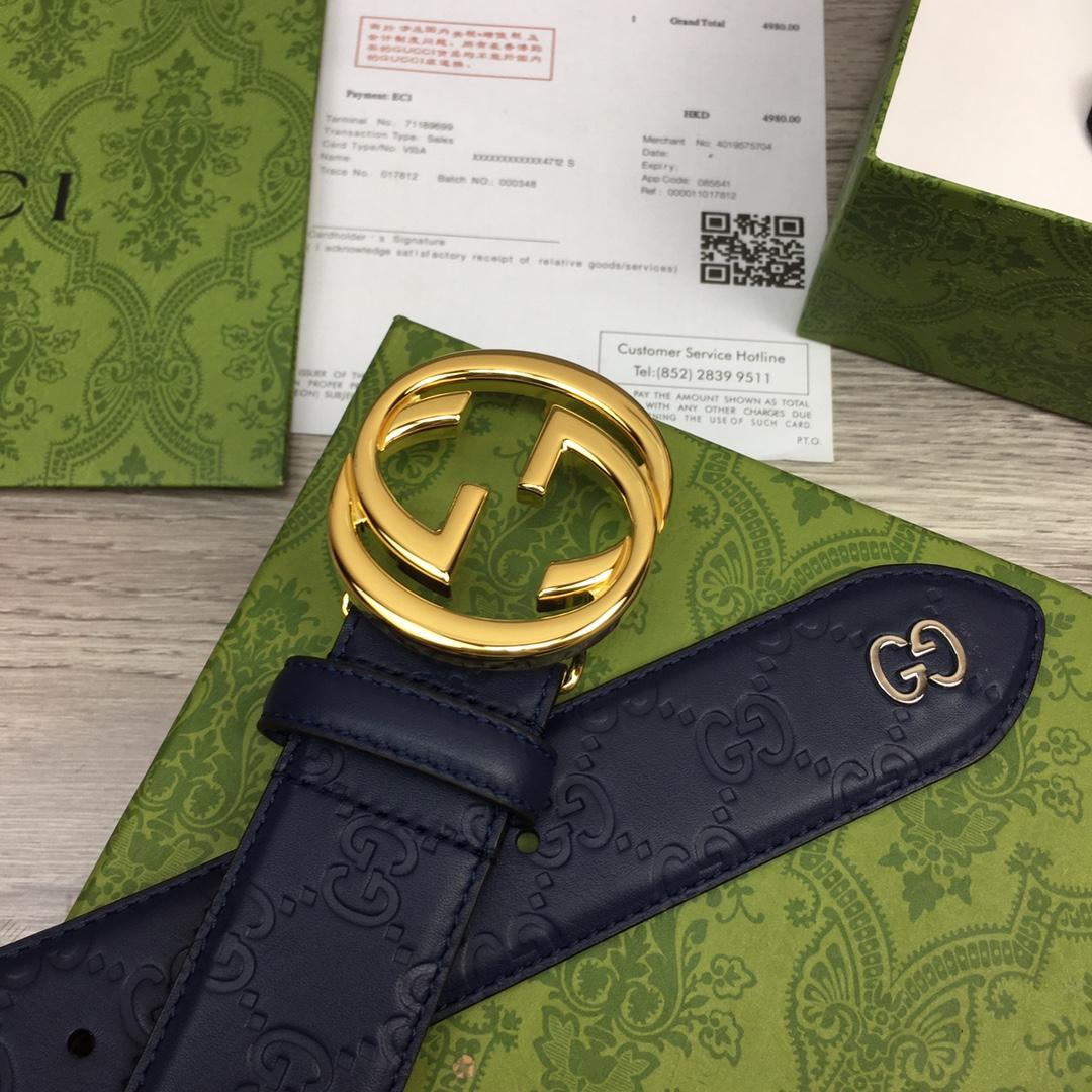 Gucci Leather Belt  40mm - DopestKickz