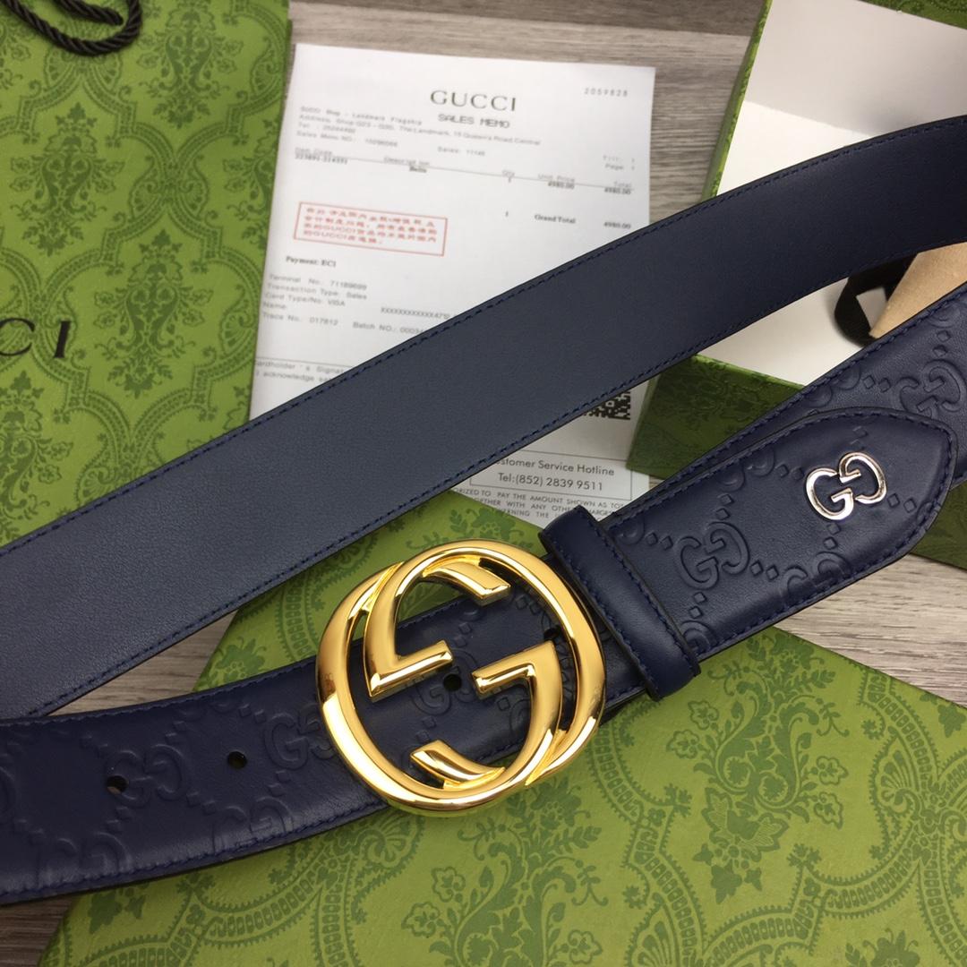Gucci Leather Belt  40mm - DopestKickz