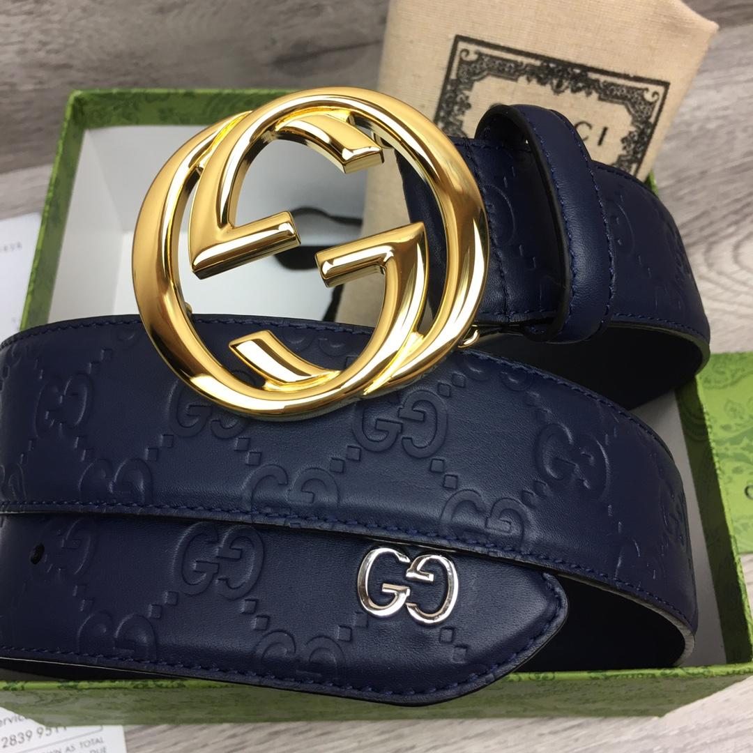 Gucci Leather Belt  40mm - DopestKickz