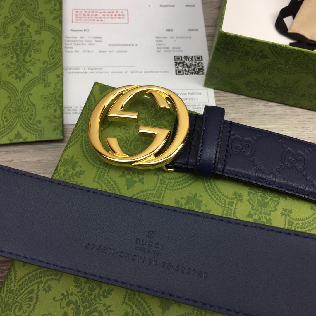 Gucci Leather Belt  40mm - DopestKickz