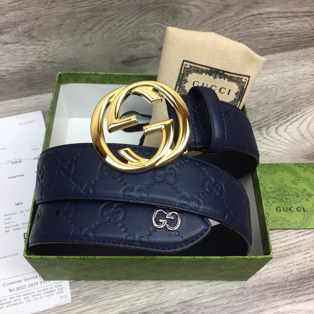 Gucci Leather Belt  40mm - DopestKickz