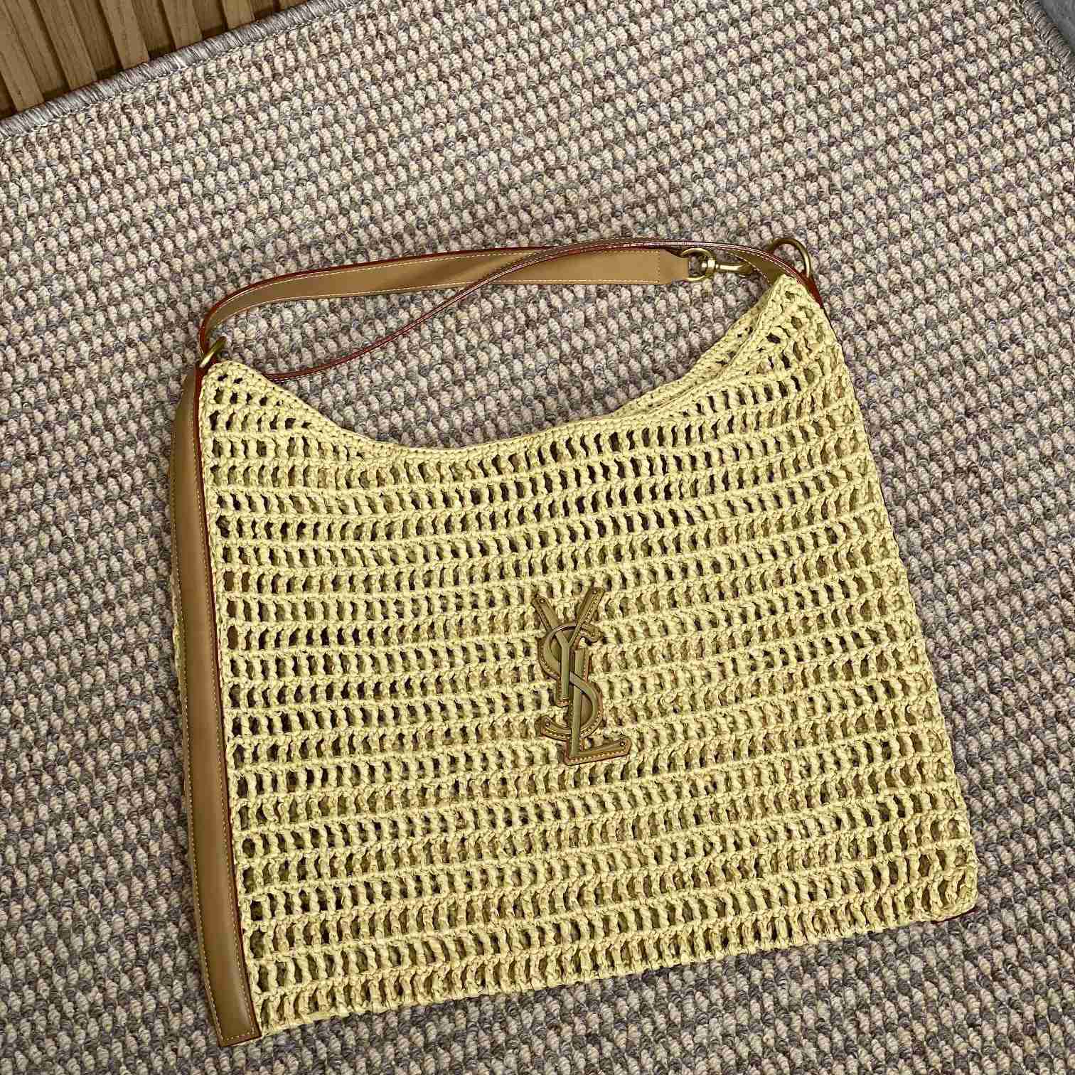 Saint Laurent Oxalis Bag In Raffia Macrame - DopestKickz