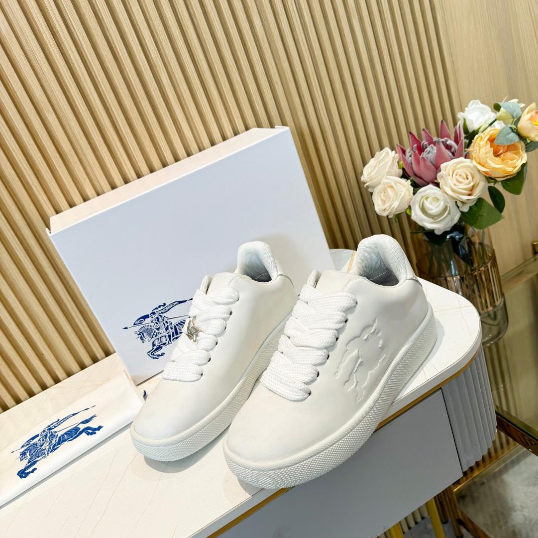 Burberry Leather Box Sneakers - DopestKickz