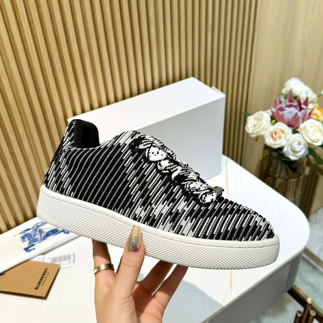 Burberry Check Knit Box Sneakers - DopestKickz