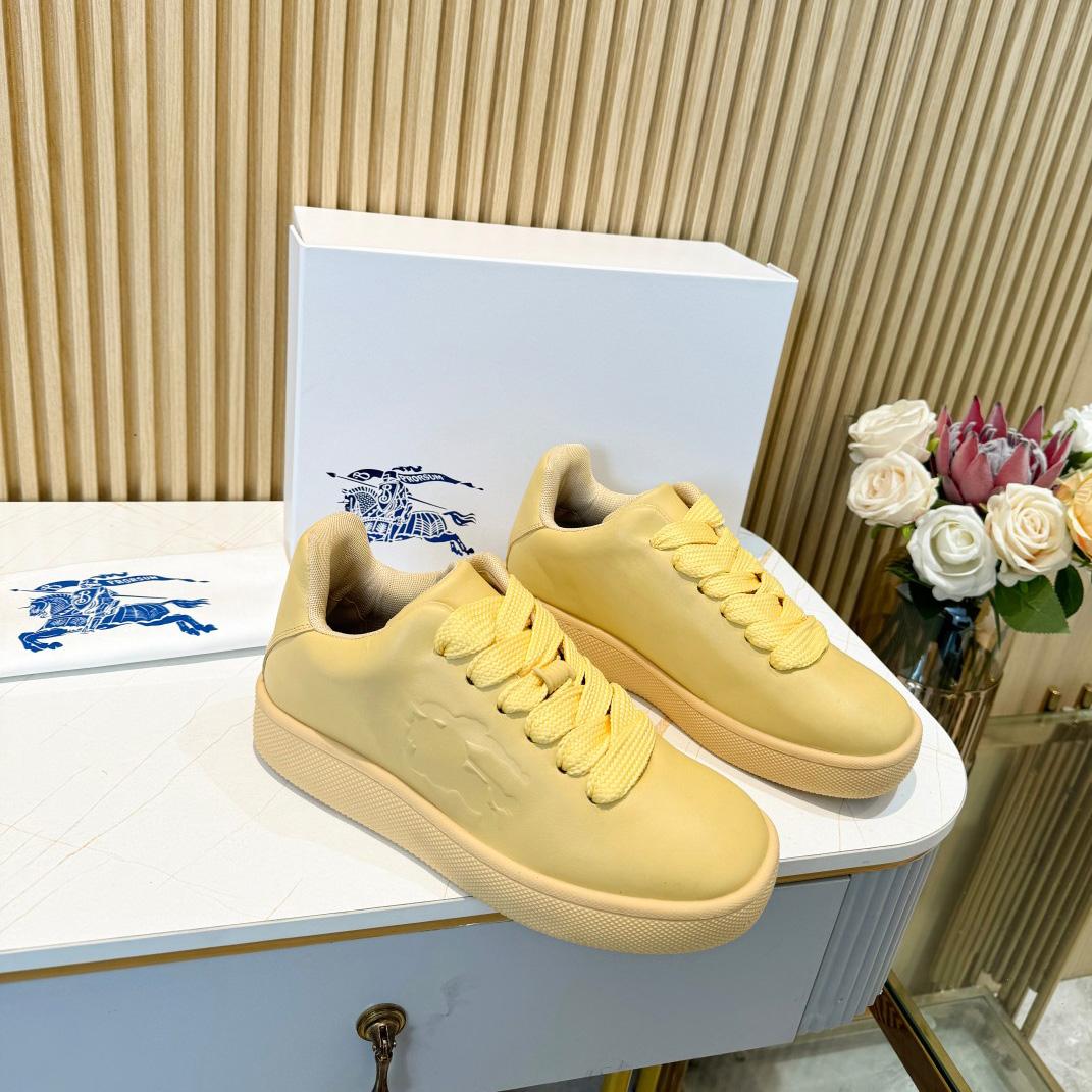 Burberry Leather Box Sneakers - DopestKickz