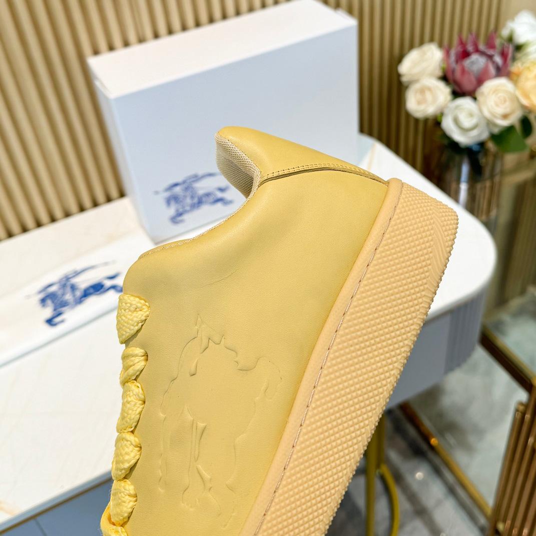 Burberry Leather Box Sneakers - DopestKickz