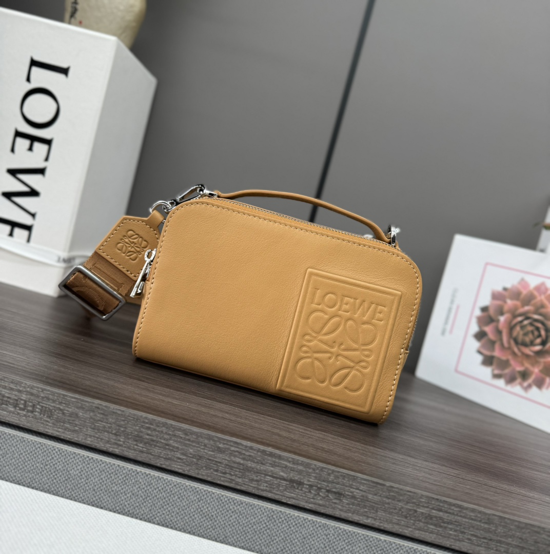 Loewe Mini Camera Crossbody Bag In Satin Calfskin - DopestKickz