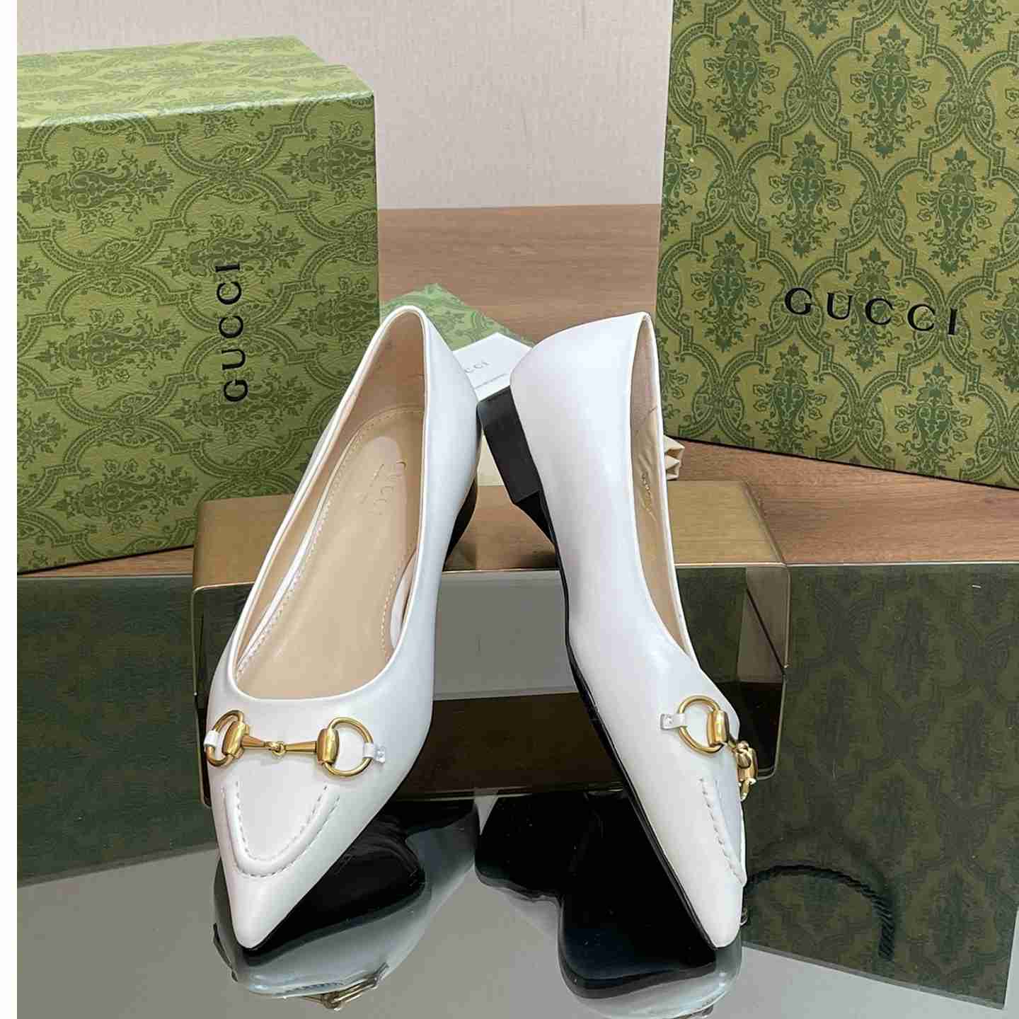 Gucci Women's Ballet Flat With Horsebit - DopestKickz